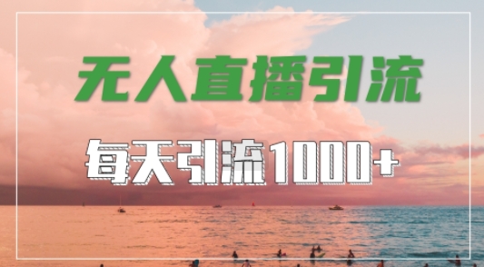 抖音快手视频号全平台通用，无人直播引流法，超暴力引流1000+高质量精准创业粉【揭秘】-优知识