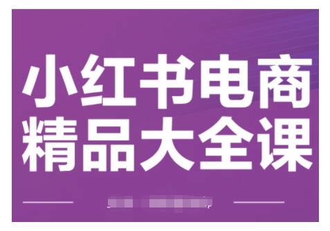 图片[1]-小红书电商精典全集课，快速上手小红书运营方法，完成精准引流方法与打造爆款总体目标，快速上手小红书电商-优知识