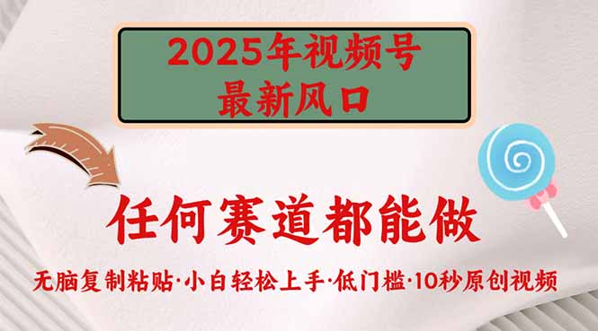 2025年微信视频号新蓝海，门槛较低只需没脑子实行-优知识