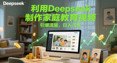 利用Deepseek制作家庭教育视频，引爆流量，日入几张-优知识
