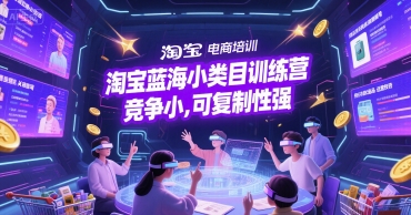淘宝蓝海小类目训练营， 竞争小，可复制性强-优知识