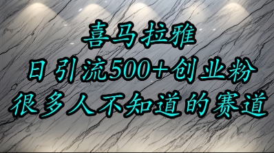 喜马拉雅，小而精的流量赛道，日进500+精准创业粉-优知识