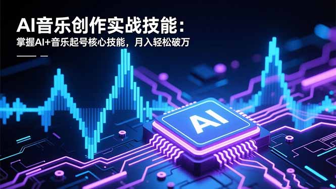AI音乐创作实战技能：掌握AI+音乐起号核心技能，月入轻松破万-知学云创