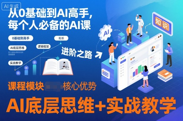 从0基础到AI高手，每个人必备的AI课，AI底层思维+实战教学-知学云创