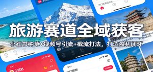 旅游赛道全域获客：小红书种草+视频号引流+截流打法，打造盈利闭环-云创联盟